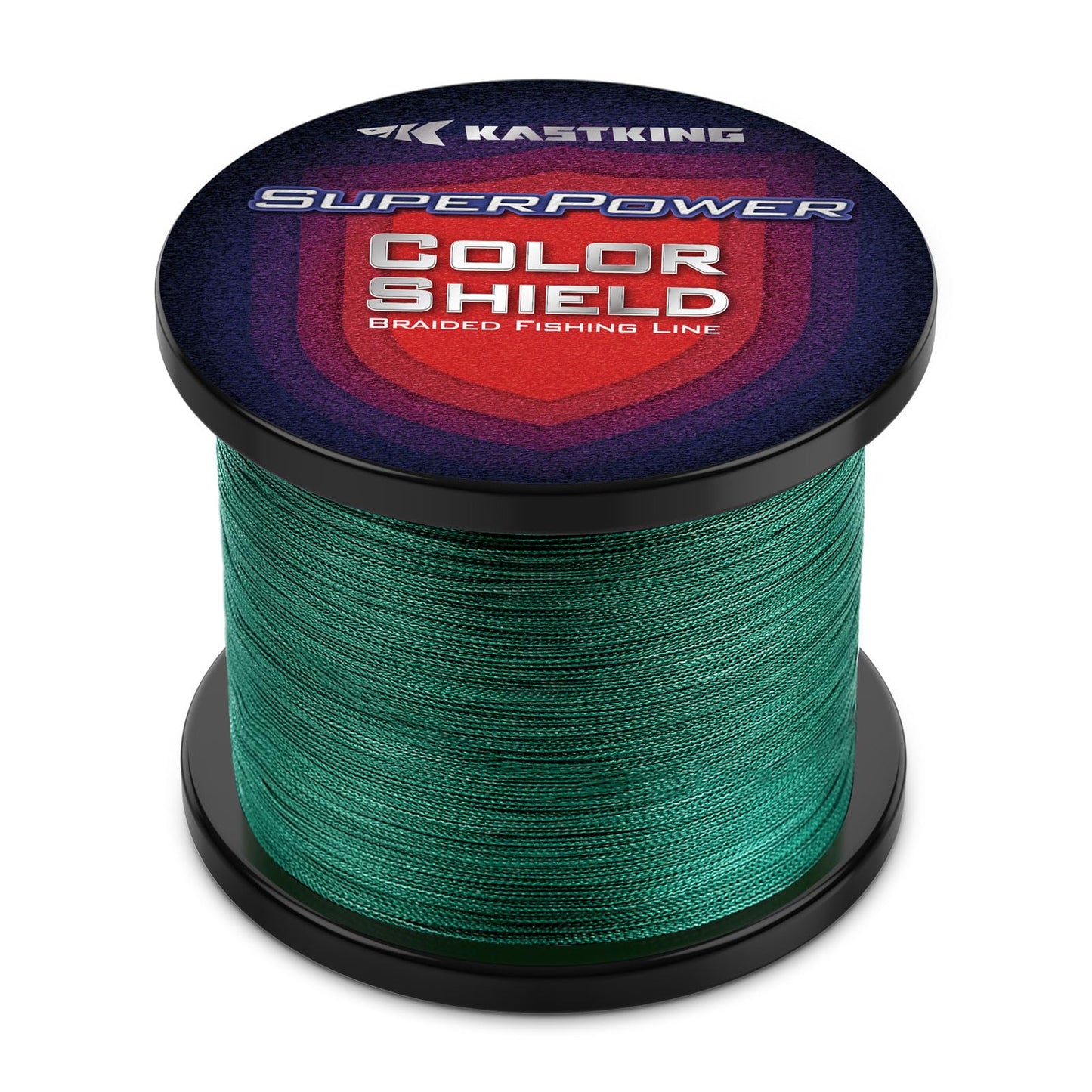 KastKing Superpower ColorShield Braided Fishing Line - Colorfast Braided Line, 100% Solution Dyed UHMWPE Fiber, Smooth & Strong Superline, Near Zero Stretch, Sensitive, High Abrasion Resistance