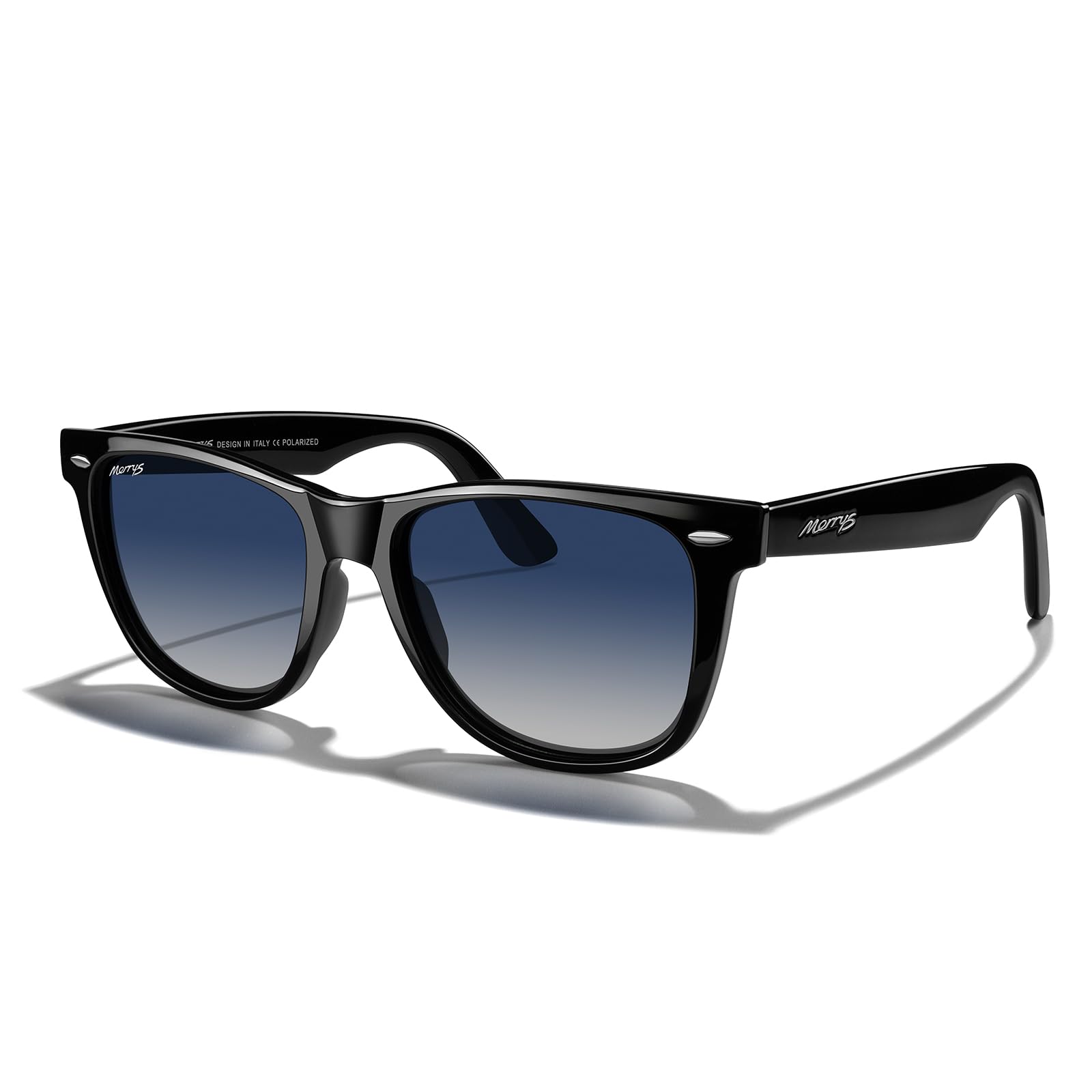 MERRY'S Classic Square Shape Polarized Sunglasses for Womens Mens Retro Designer UV400 Sun Glasses S6140