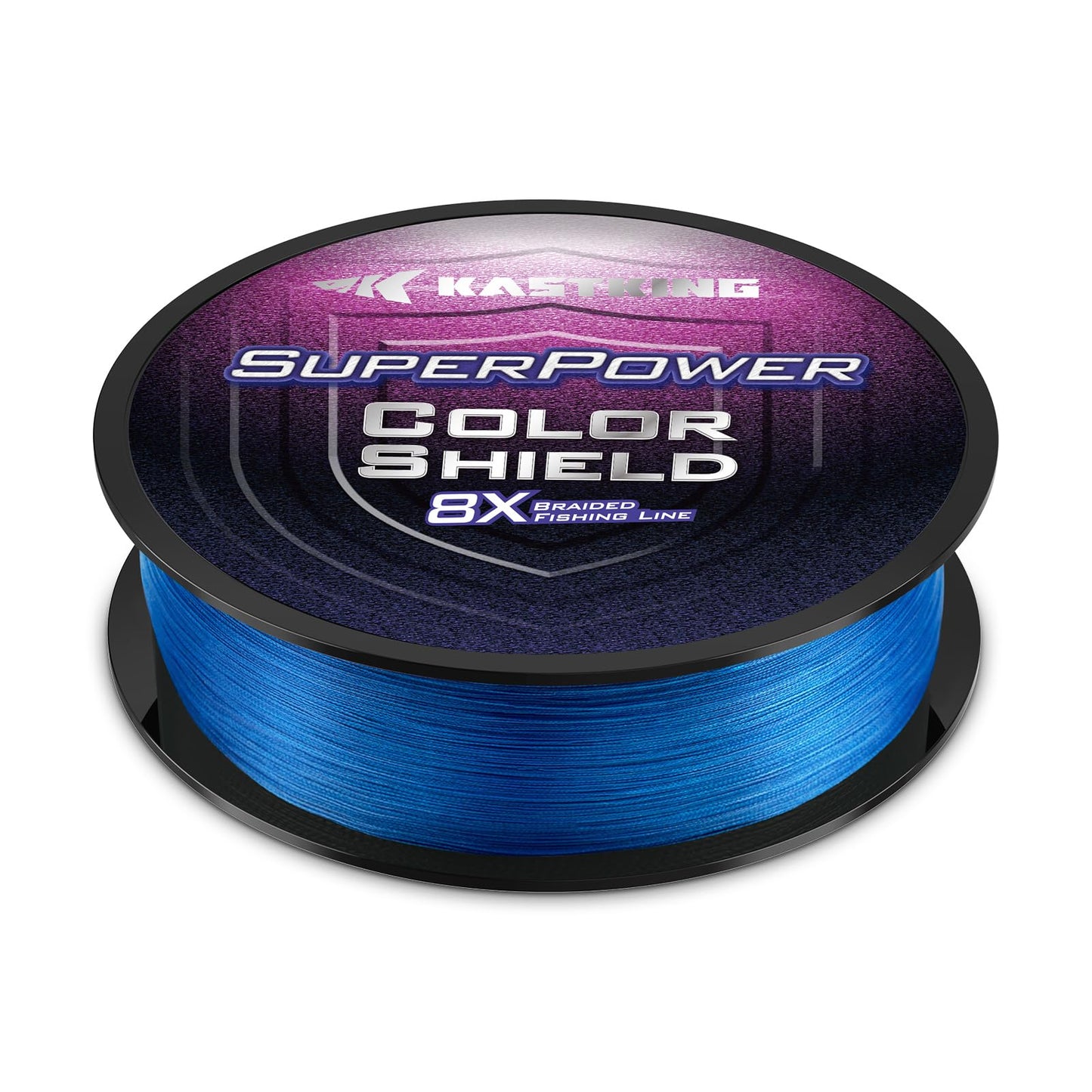 KastKing Superpower ColorShield Braided Fishing Line - Colorfast Braided Line, 100% Solution Dyed UHMWPE Fiber, Smooth & Strong Superline, Near Zero Stretch, Sensitive, High Abrasion Resistance