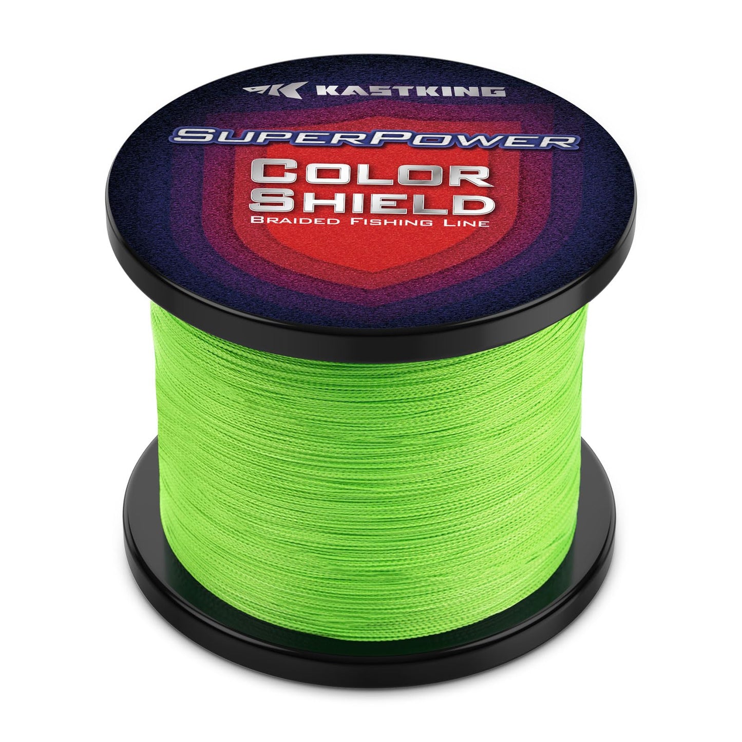 KastKing Superpower ColorShield Braided Fishing Line - Colorfast Braided Line, 100% Solution Dyed UHMWPE Fiber, Smooth & Strong Superline, Near Zero Stretch, Sensitive, High Abrasion Resistance