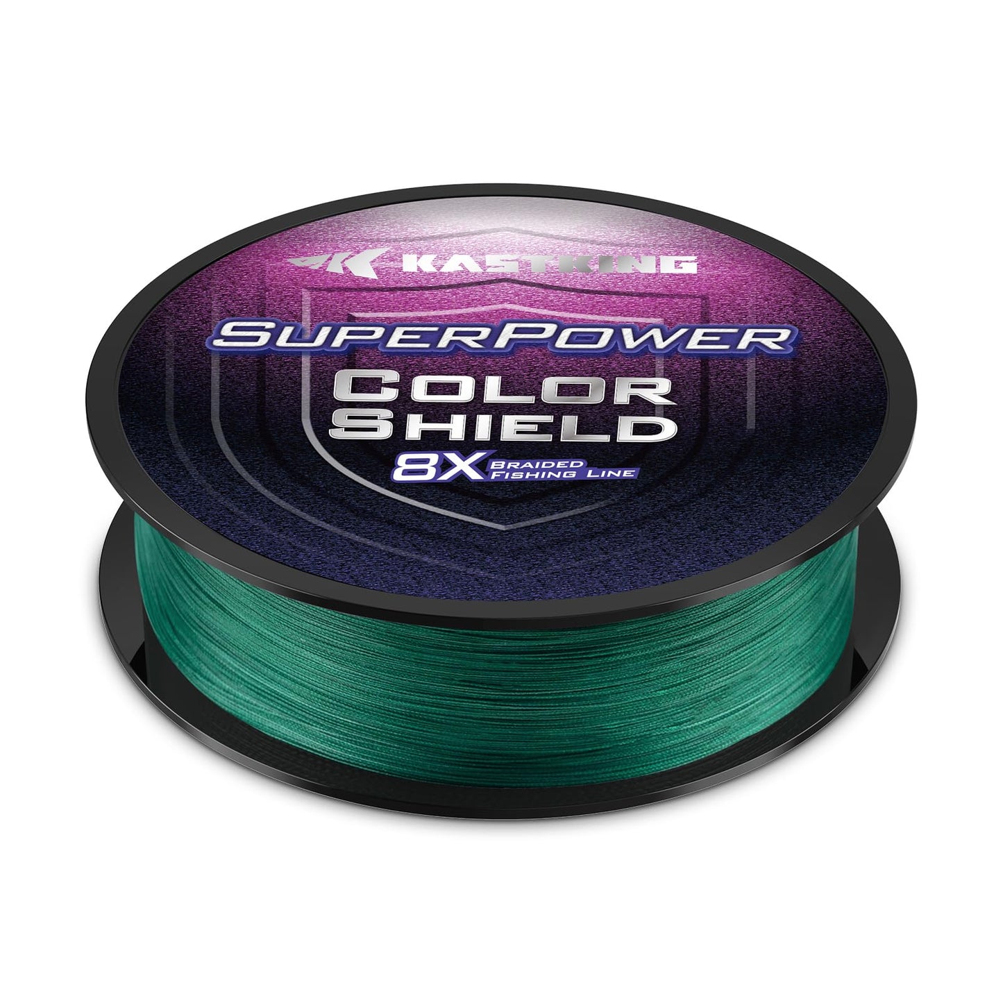 KastKing Superpower ColorShield Braided Fishing Line - Colorfast Braided Line, 100% Solution Dyed UHMWPE Fiber, Smooth & Strong Superline, Near Zero Stretch, Sensitive, High Abrasion Resistance