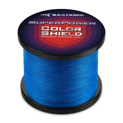 KastKing Superpower ColorShield Braided Fishing Line - Colorfast Braided Line, 100% Solution Dyed UHMWPE Fiber, Smooth & Strong Superline, Near Zero Stretch, Sensitive, High Abrasion Resistance