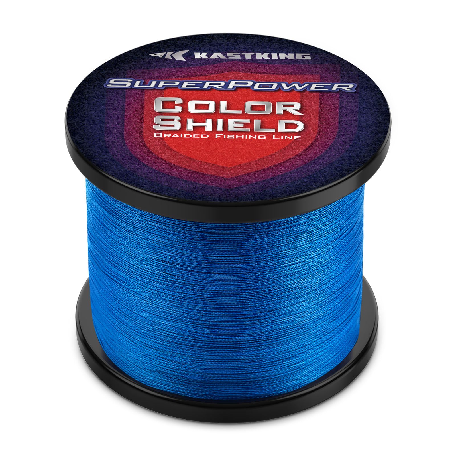 KastKing Superpower ColorShield Braided Fishing Line - Colorfast Braided Line, 100% Solution Dyed UHMWPE Fiber, Smooth & Strong Superline, Near Zero Stretch, Sensitive, High Abrasion Resistance