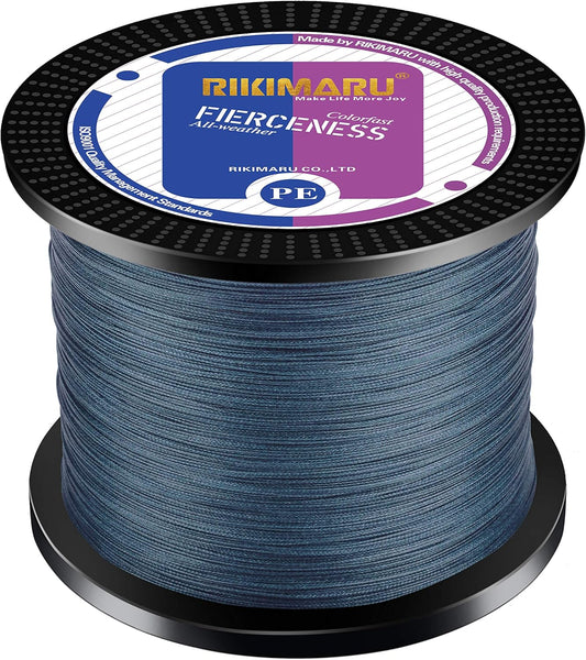 Braided Fishing Line Abrasion Resistant Superline Zero Stretch&Low Memory Extra Thin Diameter 327-1094 Yds, 4-180LB